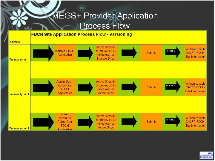 MEGS+ Provider Application Process Flow 