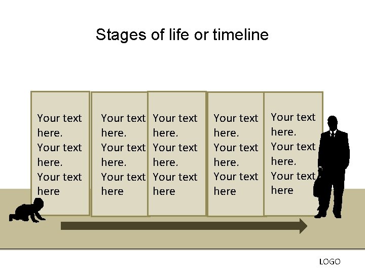 Stages of life or timeline Your text here LOGO Stages of life or timeline Your text here LOGO