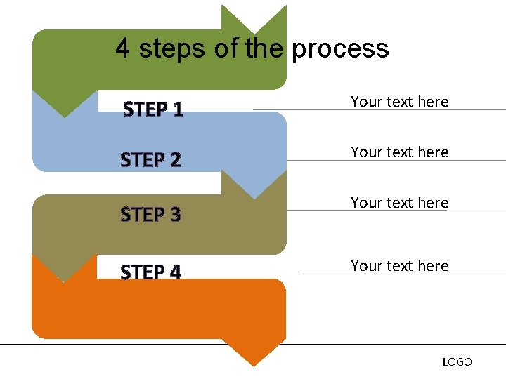 4 steps of the process STEP 1 Your text here STEP 2 Your text 4 steps of the process STEP 1 Your text here STEP 2 Your text