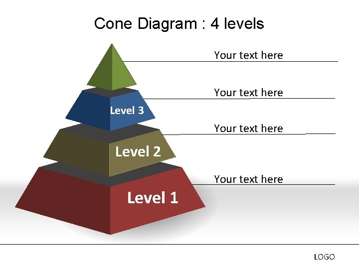Cone Diagram : 4 levels Your text here Level 3 Your text here Level Cone Diagram : 4 levels Your text here Level 3 Your text here Level