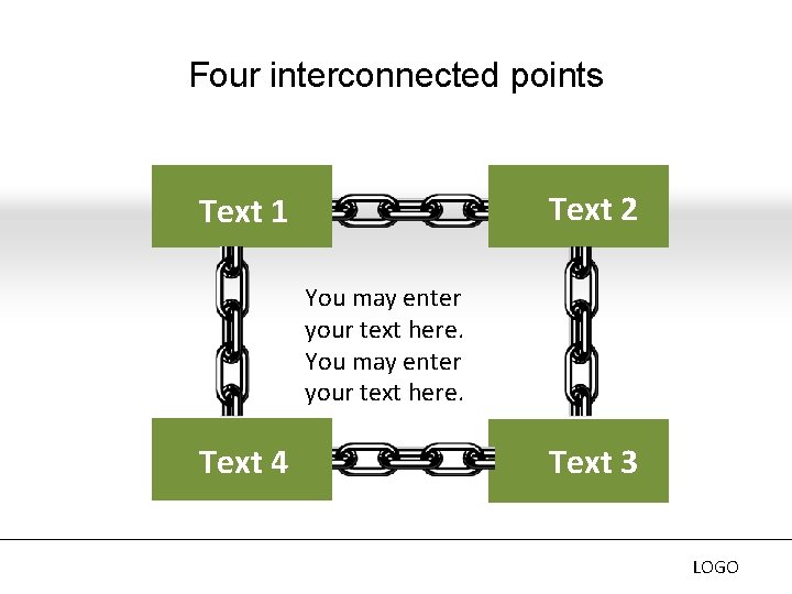 Four interconnected points Text 2 Text 1 You may enter your text here. Text Four interconnected points Text 2 Text 1 You may enter your text here. Text