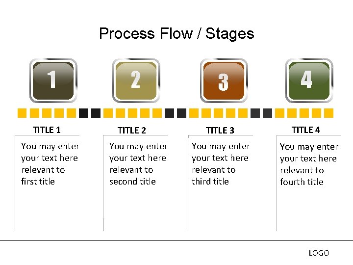 Process Flow / Stages 1 TITLE 1 You may enter your text here relevant Process Flow / Stages 1 TITLE 1 You may enter your text here relevant