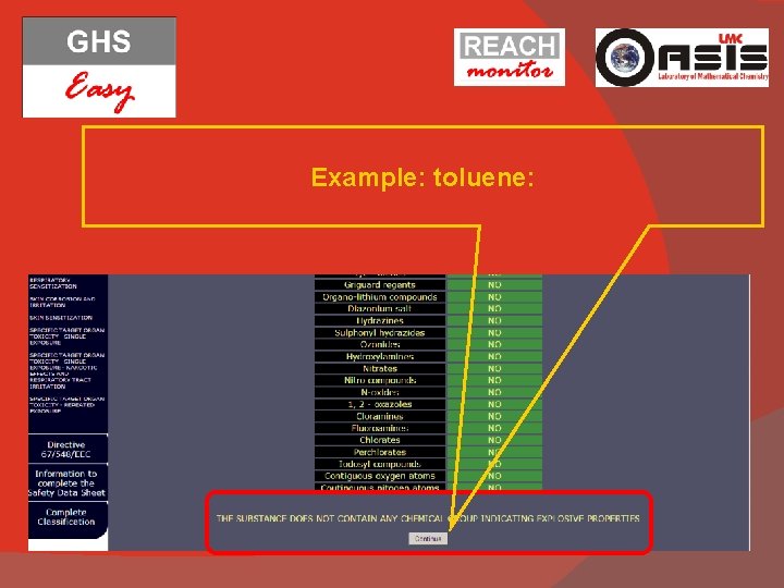 Example: toluene: 