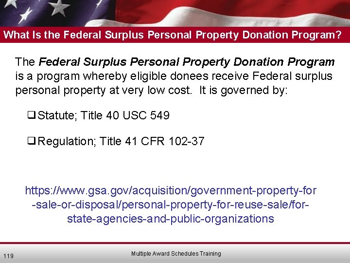 What Is the Federal Surplus Personal Property Donation Program? The Federal Surplus Personal Property