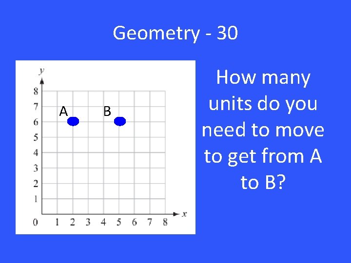 Geometry - 30 A B How many units do you need to move to