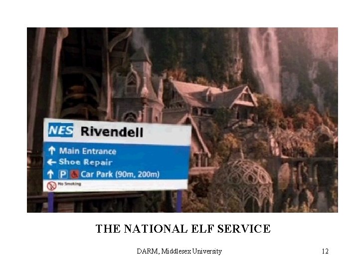 THE NATIONAL ELF SERVICE DARM, Middlesex University 12 THE NATIONAL ELF SERVICE DARM, Middlesex University 12