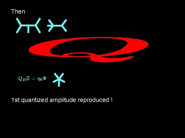 Then 1 st quantized amplitude reproduced ! 