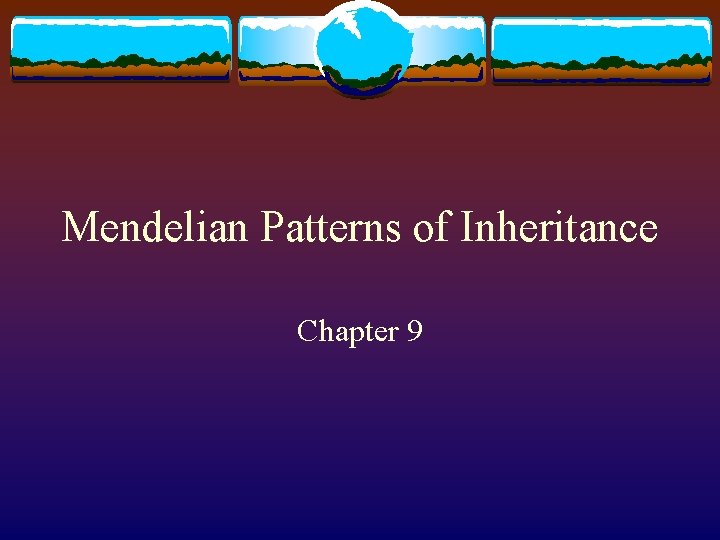 Mendelian Patterns of Inheritance Chapter 9 