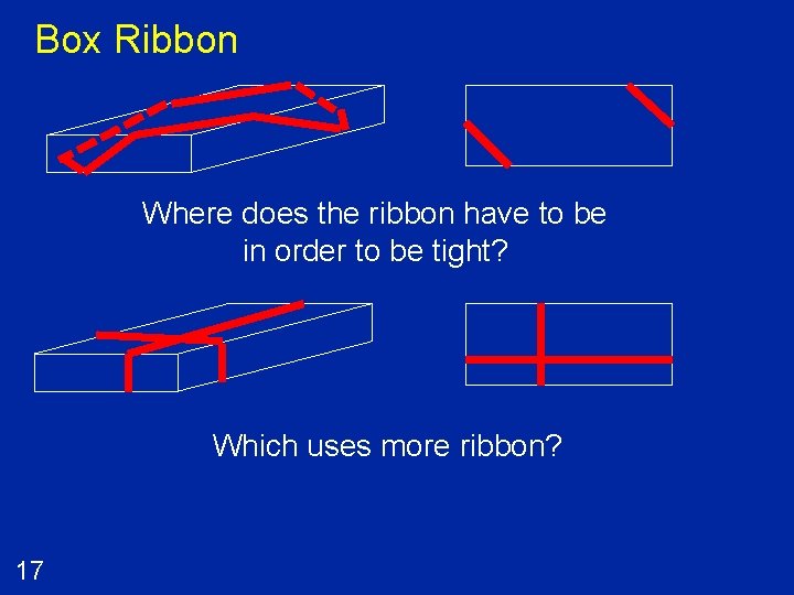 Box Ribbon Where does the ribbon have to be in order to be tight?