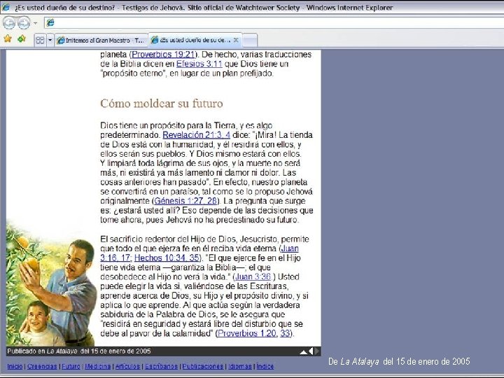 De La Atalaya del 15 de enero de 2005 