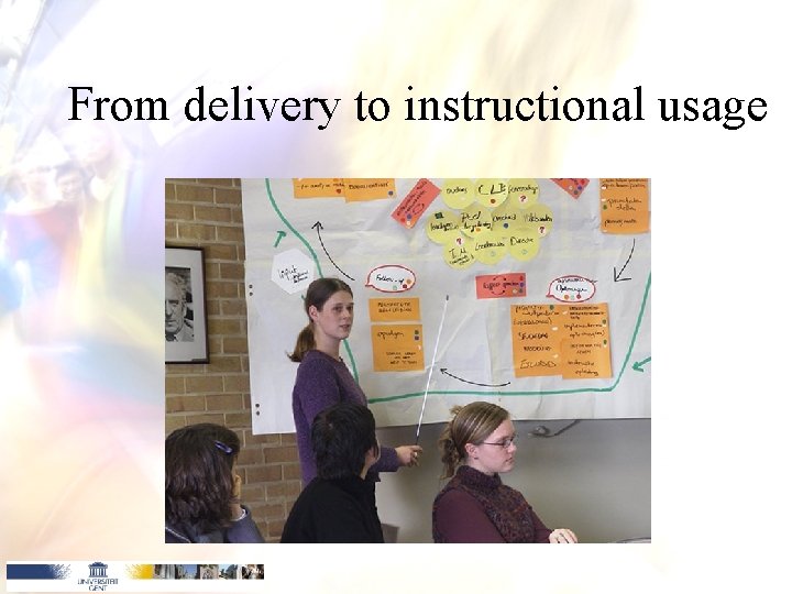 From delivery to instructional usage From delivery to instructional usage