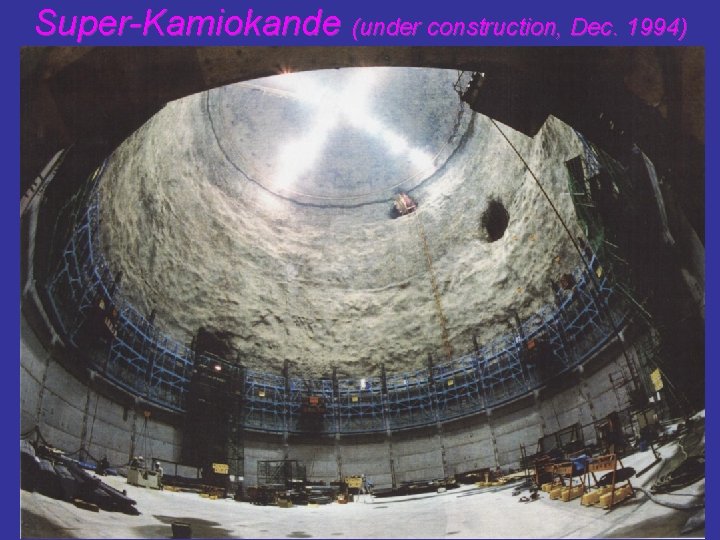 Super-Kamiokande (under construction, Dec. 1994) 