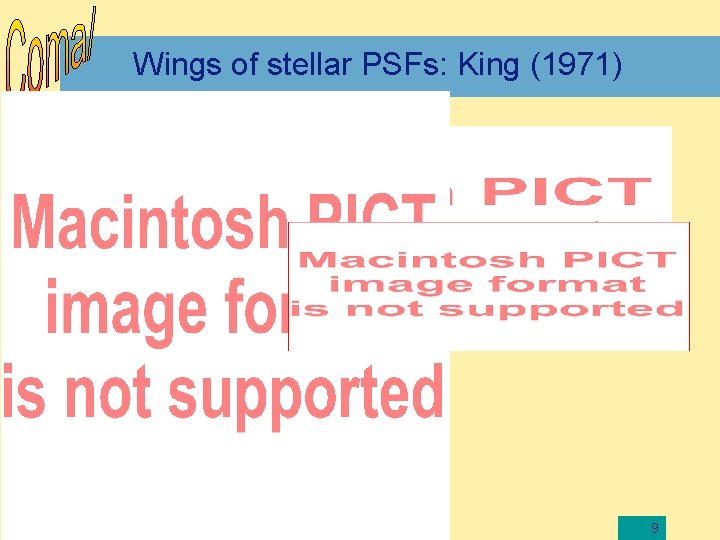 Wings of stellar PSFs: King (1971) 9 