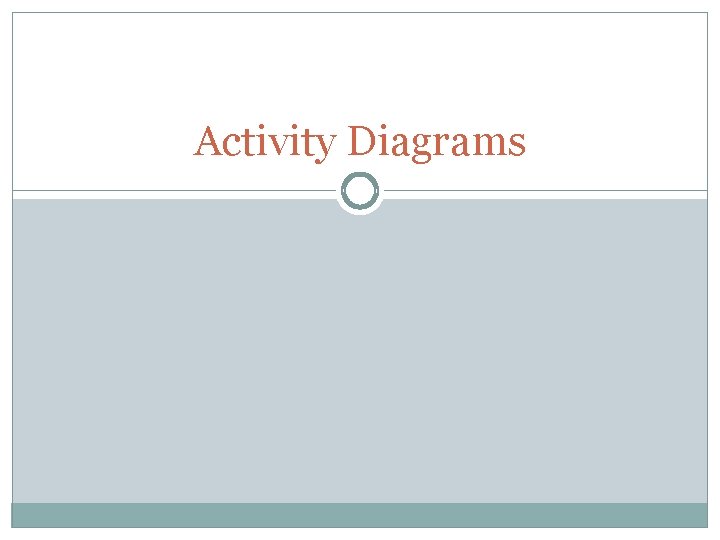 Activity Diagrams 