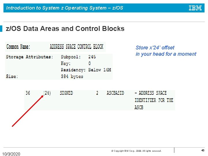 Introduction to System z Operating System – z/OS Data Areas and Control Blocks Store