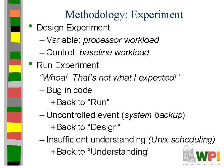 Methodology: Experiment • Design Experiment • – Variable: processor workload – Control: baseline workload