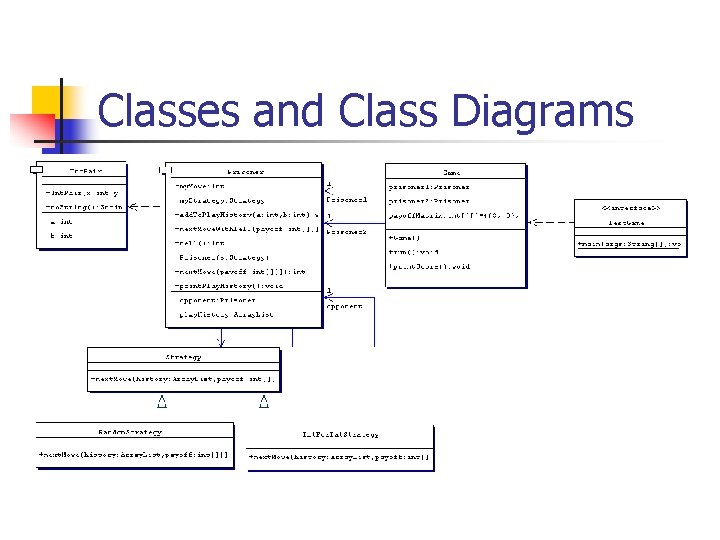 Classes and Class Diagrams 