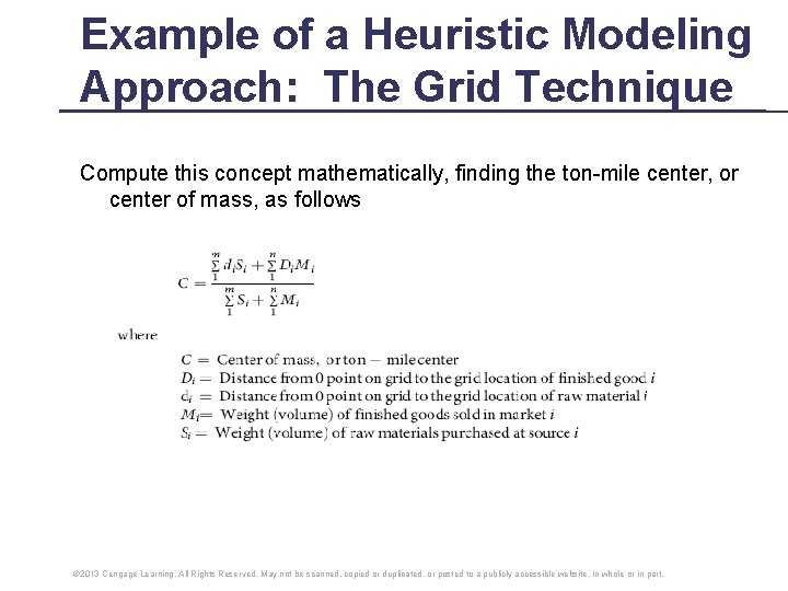 Example of a Heuristic Modeling Approach: The Grid Technique Compute this concept mathematically, finding