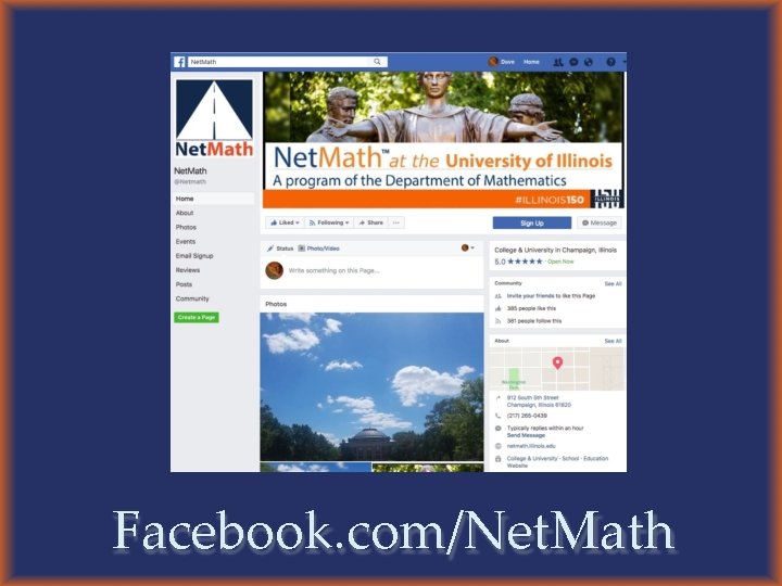 Facebook. com/Net. Math 