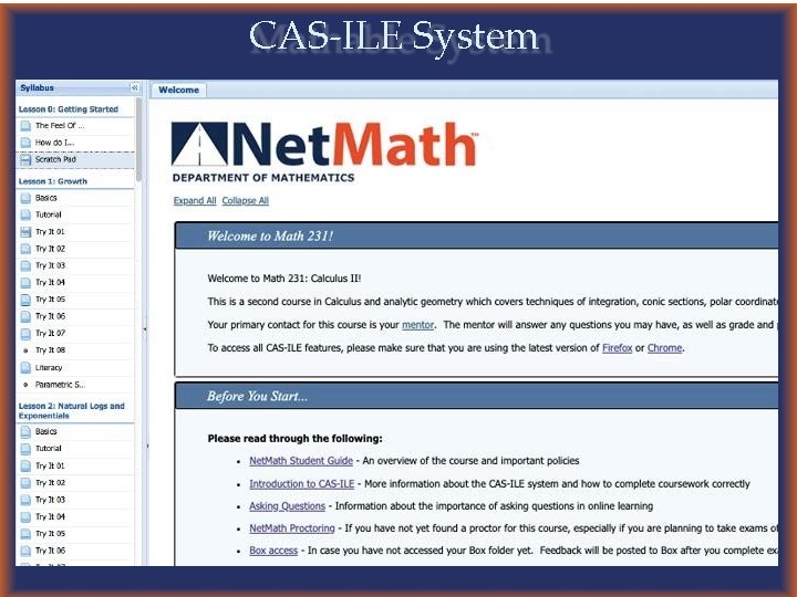 CAS-ILE System 