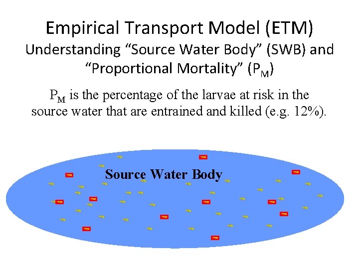 Empirical Transport Model (ETM) Understanding “Source Water Body” (SWB) and “Proportional Mortality” (PM) PM