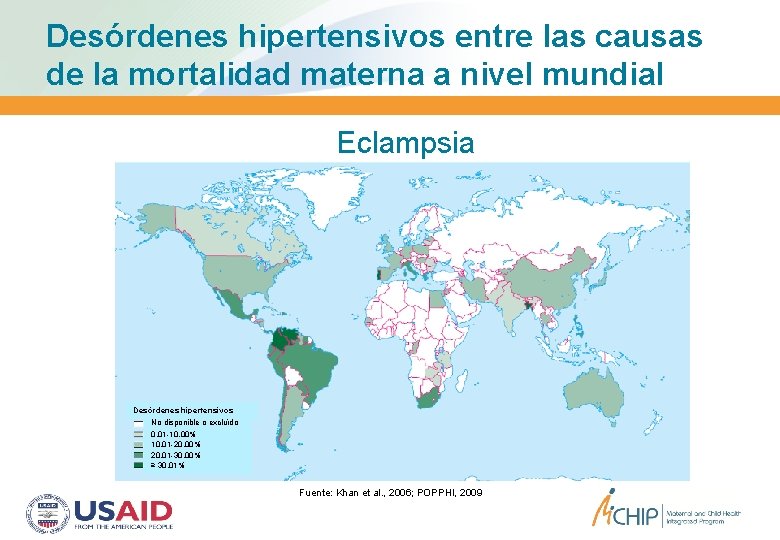 Desórdenes hipertensivos entre las causas de la mortalidad materna a nivel mundial Eclampsia Desórdenes Desórdenes hipertensivos entre las causas de la mortalidad materna a nivel mundial Eclampsia Desórdenes