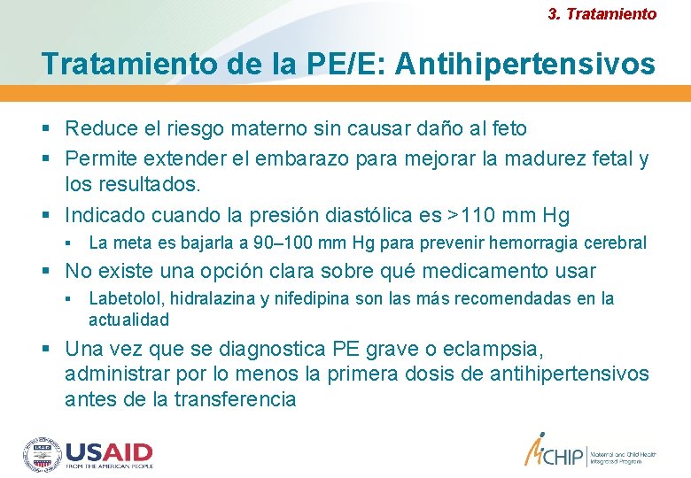 3. Tratamiento de la PE/E: Antihipertensivos Reduce el riesgo materno sin causar daño al 3. Tratamiento de la PE/E: Antihipertensivos Reduce el riesgo materno sin causar daño al
