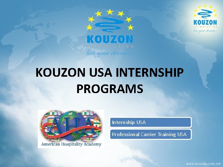 KOUZON USA INTERNSHIP PROGRAMS Internship USA Professional Carrier Training USA 