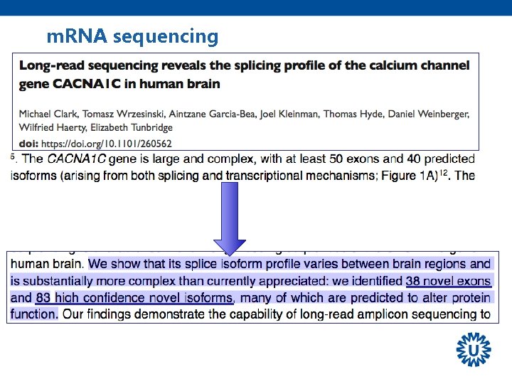m. RNA sequencing 