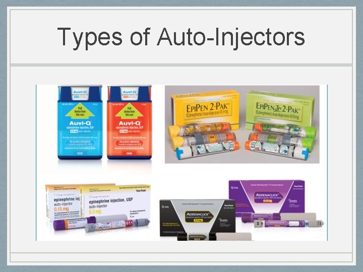 Types of Auto-Injectors 