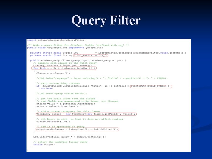 Query Filter 