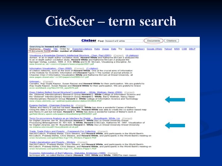 Cite. Seer – term search 