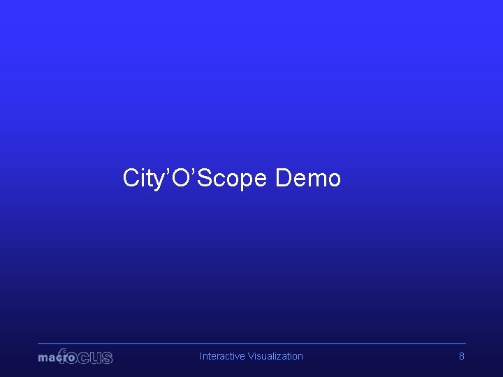 City’O’Scope Demo Interactive Visualization 8 