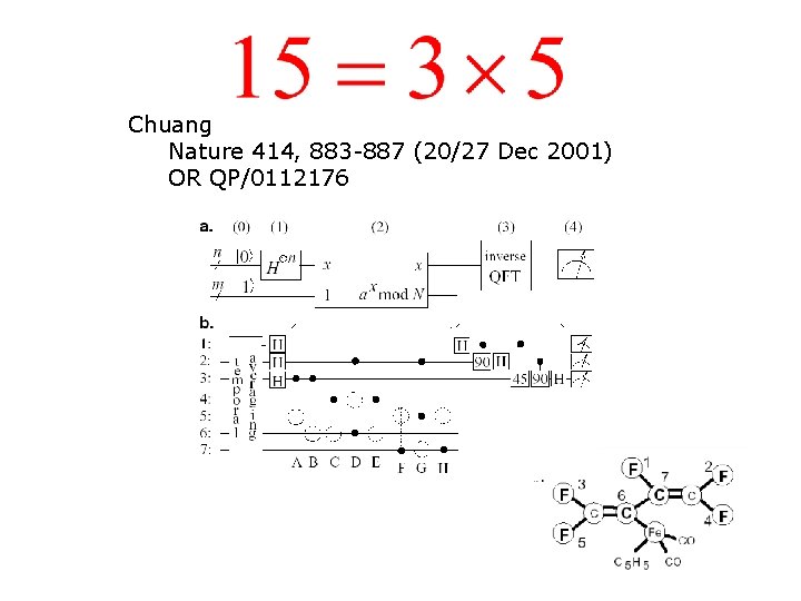 Chuang Nature 414, 883 -887 (20/27 Dec 2001) OR QP/0112176 