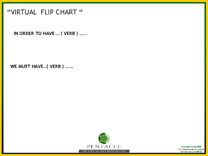 Sticky Steps. TM - ‘Takes the terror out of planning!’ “VIRTUAL FLIP CHART “