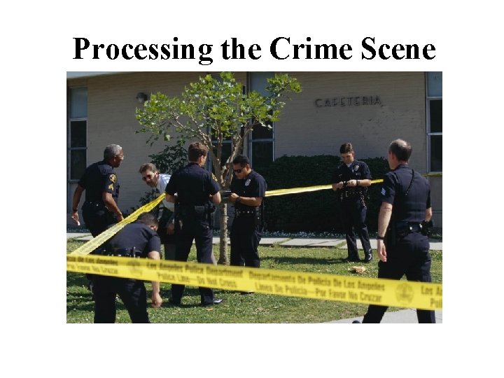 Processing the Crime Scene Kendall/Hunt Publishing Company 1 