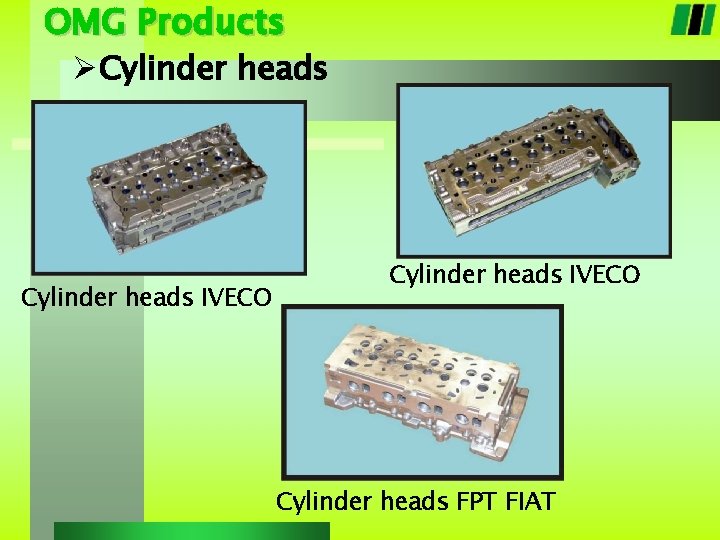 OMG Products ØCylinder heads IVECO Cylinder heads FPT FIAT 