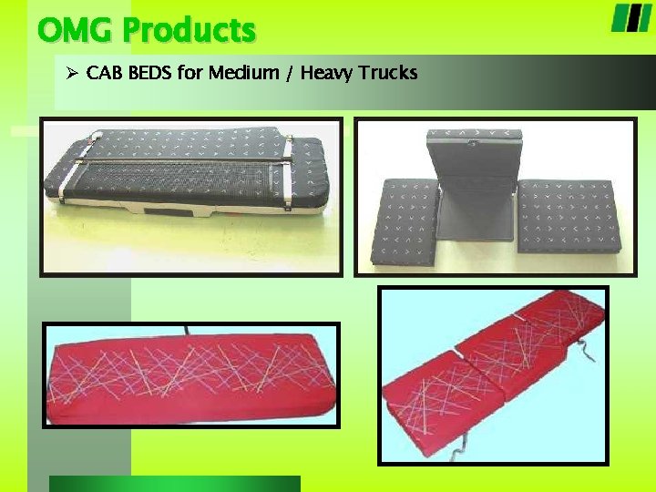 OMG Products Ø CAB BEDS for Medium / Heavy Trucks 