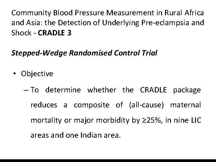 Community Blood Pressure Measurement in Rural Africa and Asia: the Detection of Underlying Pre-eclampsia