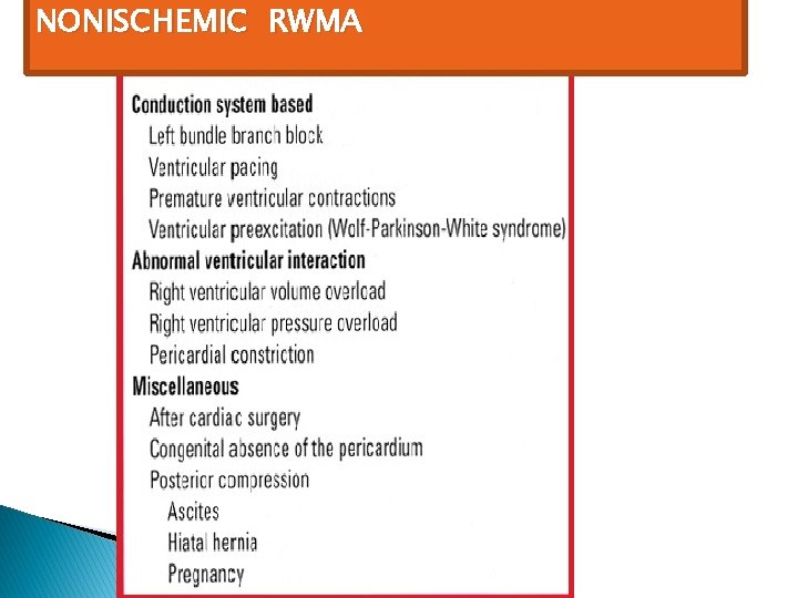 NONISCHEMIC RWMA 