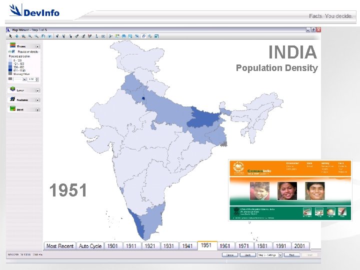 INDIA Population Density 1951 