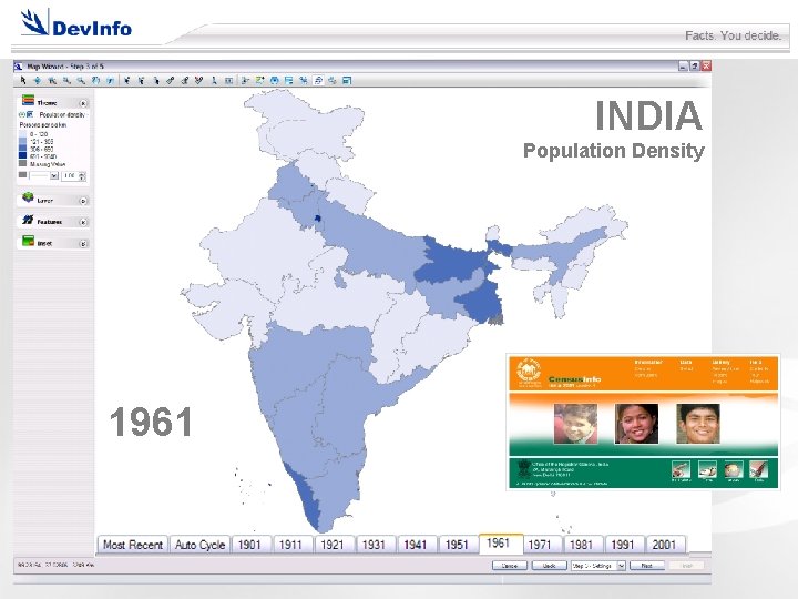 INDIA Population Density 1961 