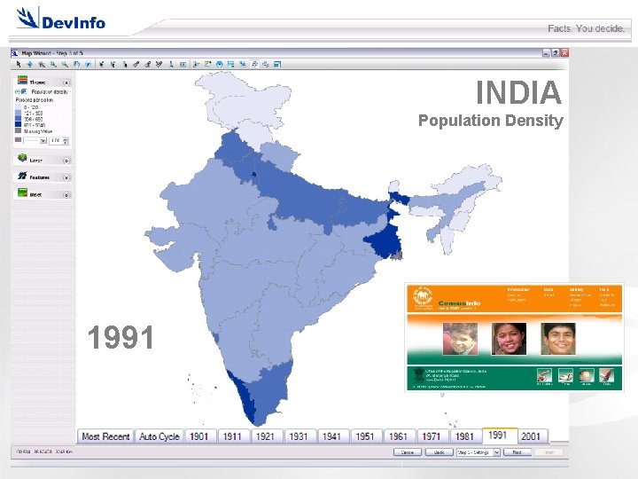 INDIA Population Density 1991 