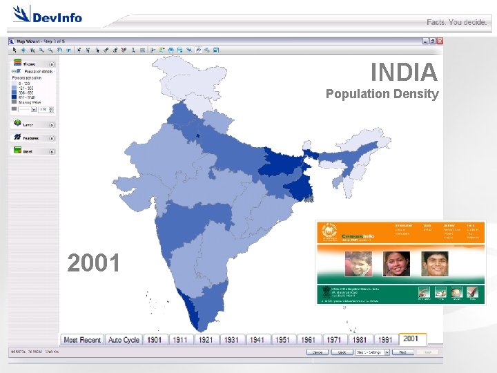 INDIA Population Density 2001 