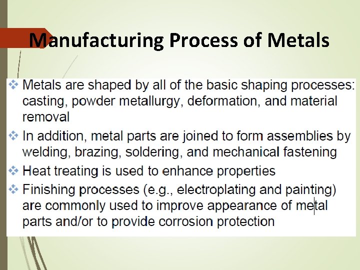 Manufacturing Process of Metals 
