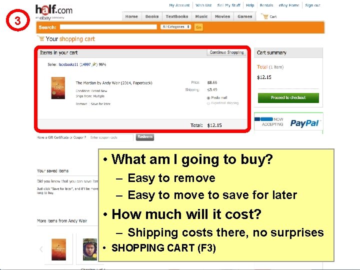 3 • What am I going to buy? – Easy to remove – Easy