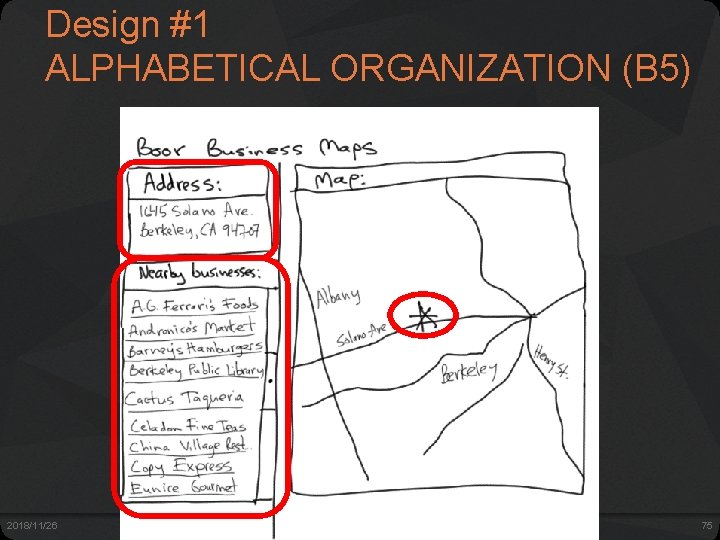 Design #1 ALPHABETICAL ORGANIZATION (B 5) 2018/11/26 dt+UX: Design Thinking for User Experience Design,