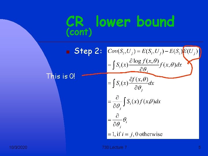 730 Lecture 7 Todays Lecture More On Cr