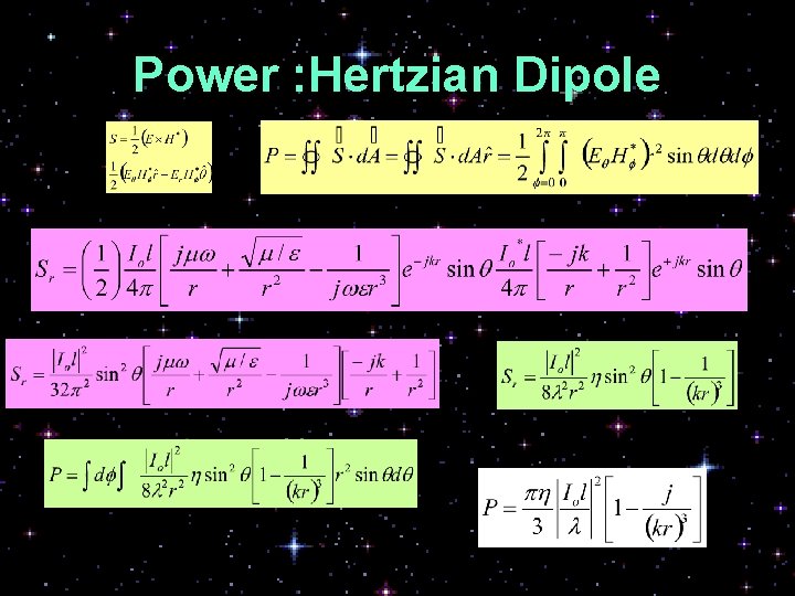 Power : Hertzian Dipole 