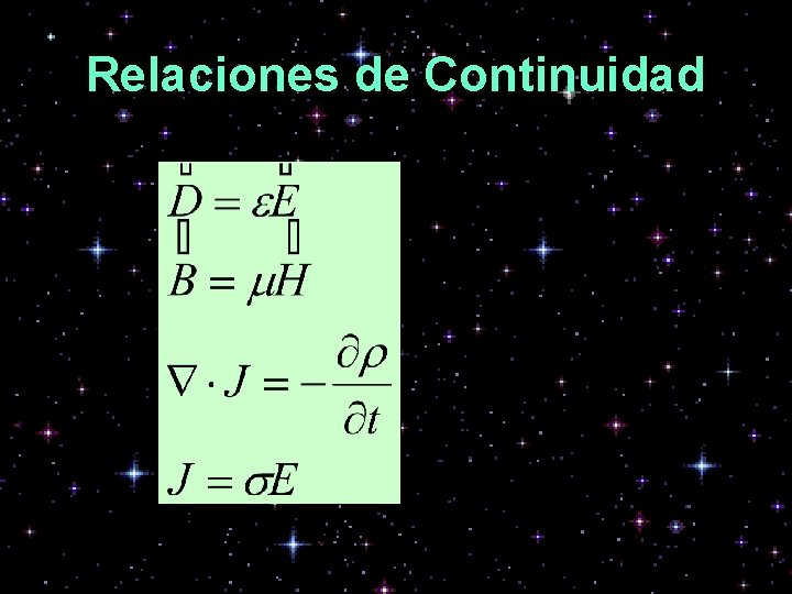 Relaciones de Continuidad 